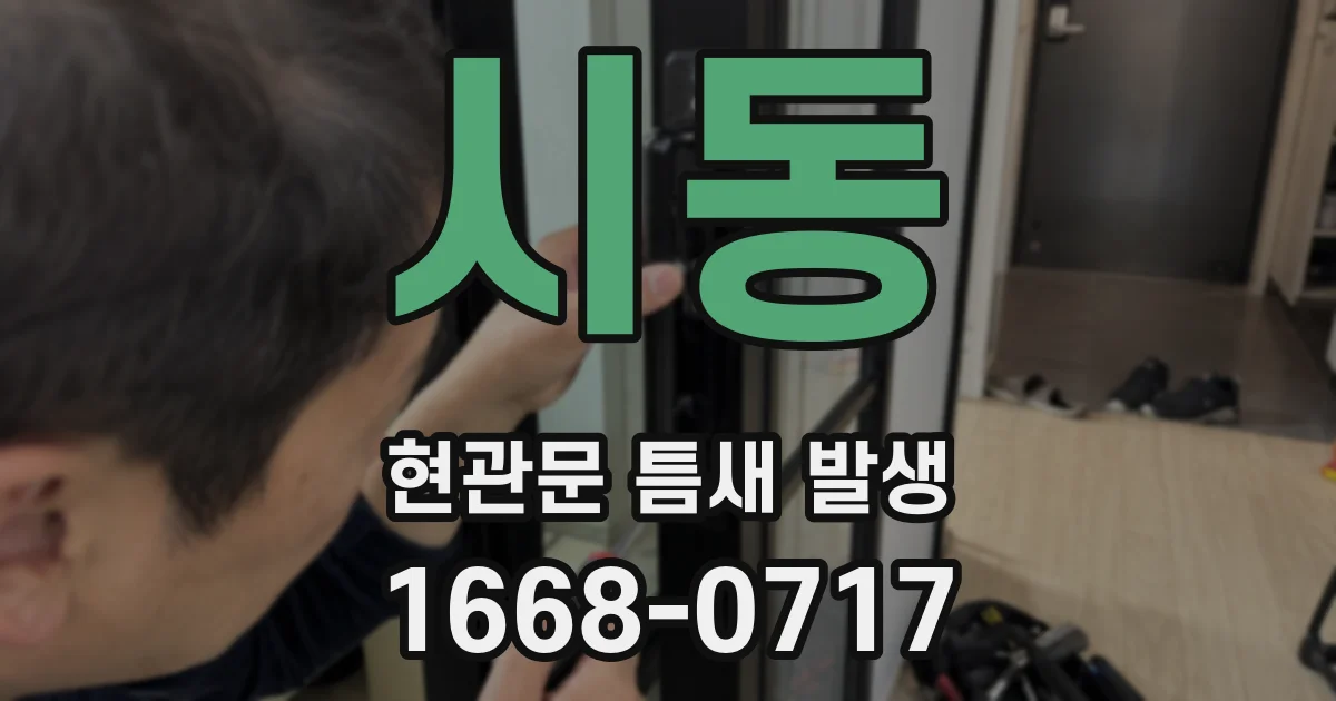 시동 현관문 틈새 발생