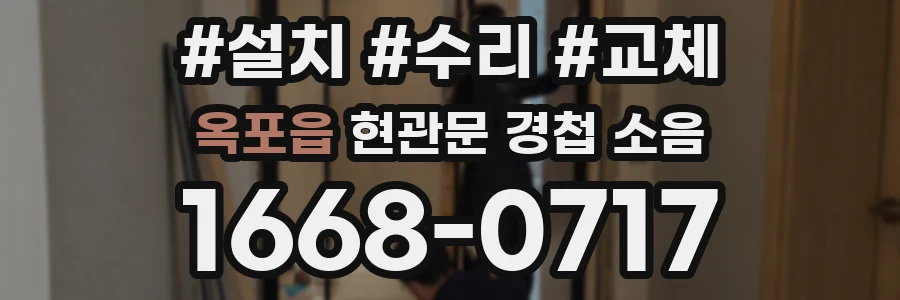 옥포읍 현관문 경첩 소음