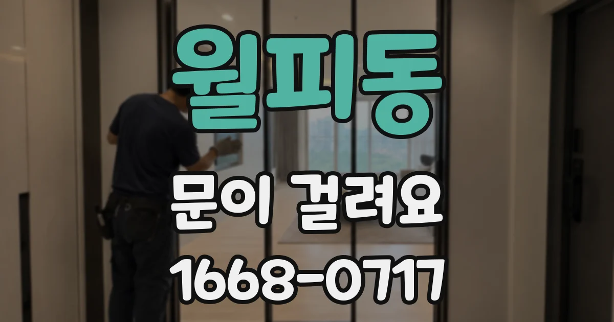 월피동 문이 걸려요
