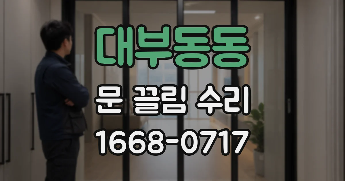 대부동동 문 끌림 수리