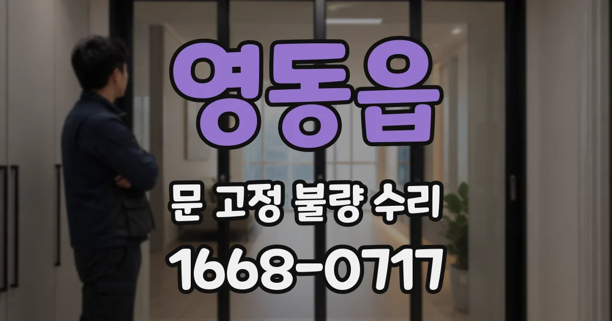 영동읍 문 고정 불량 수리