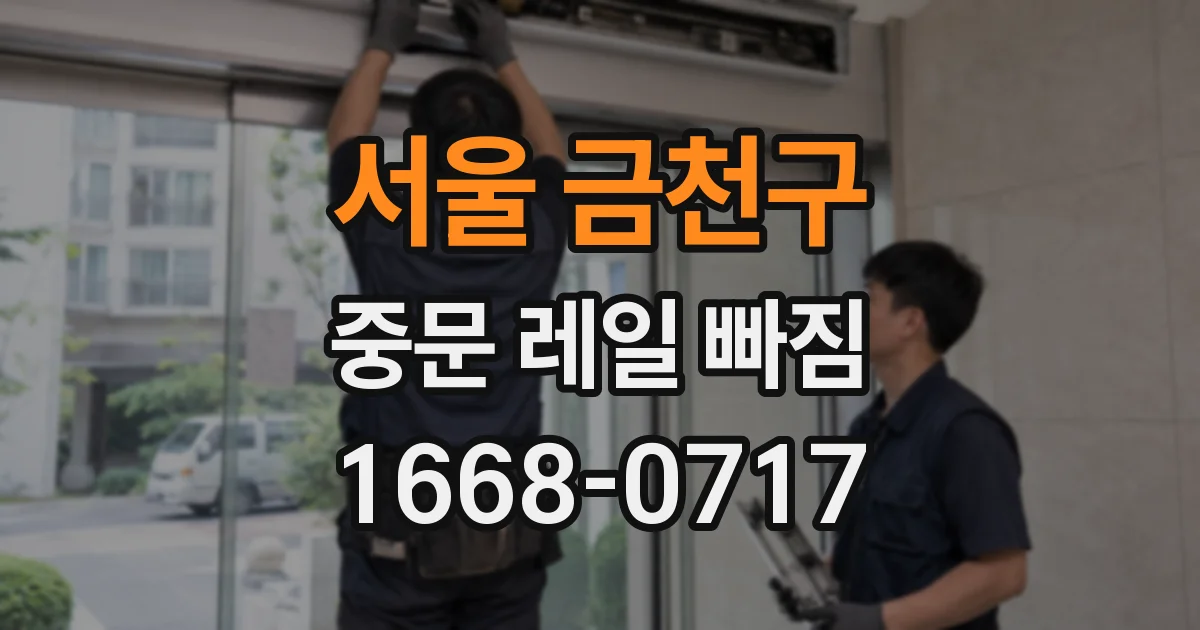 서울 금천구 중문 레일 빠짐