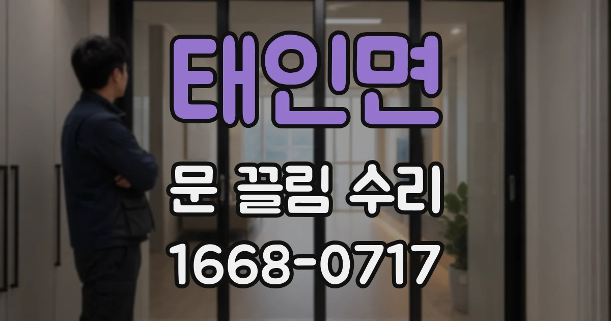 태인면 문 끌림 수리