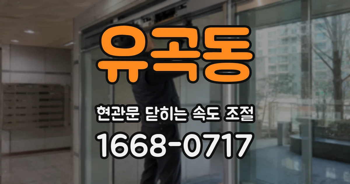 유곡동 현관문 닫히는 속도 조절