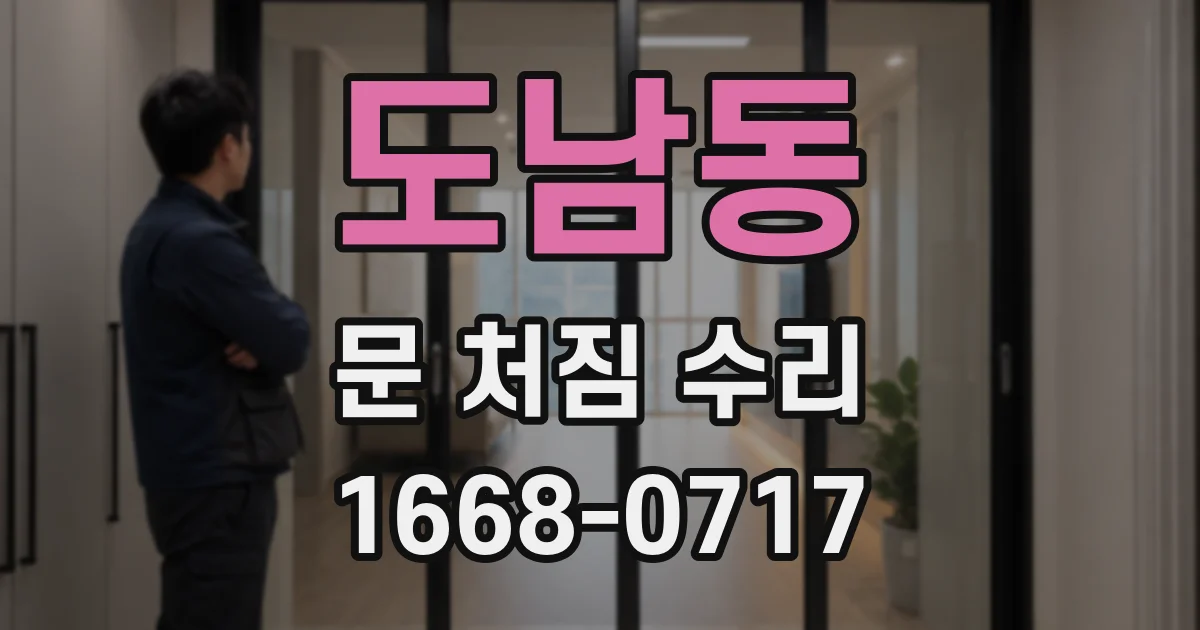 도남동 문 처짐 수리