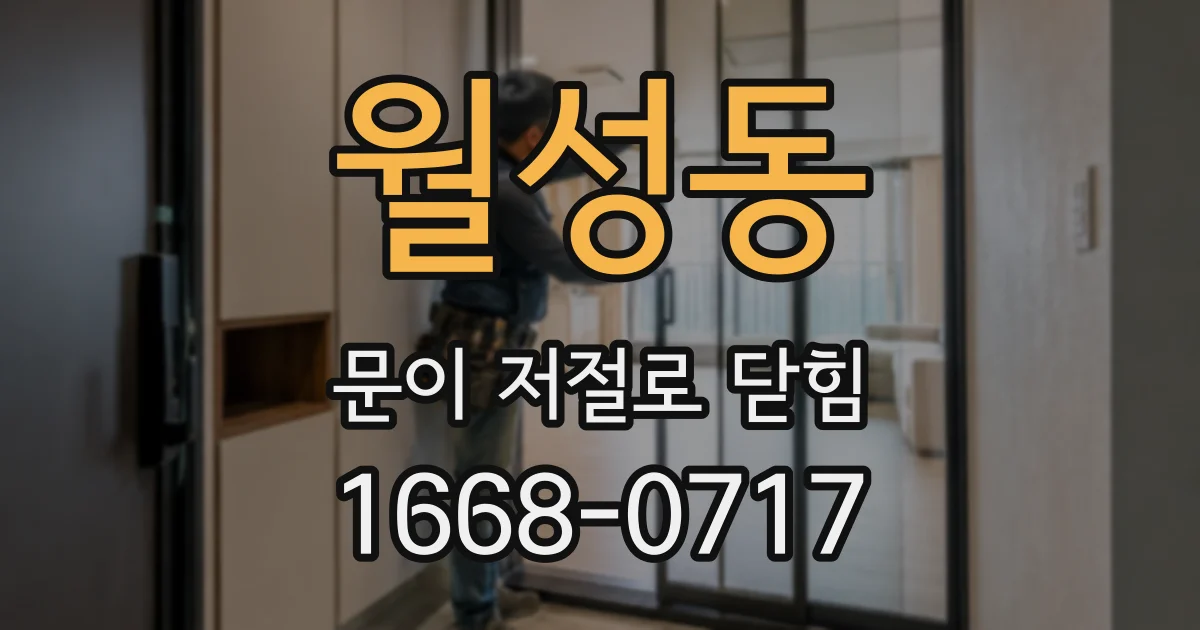월성동 문이 저절로 닫힘