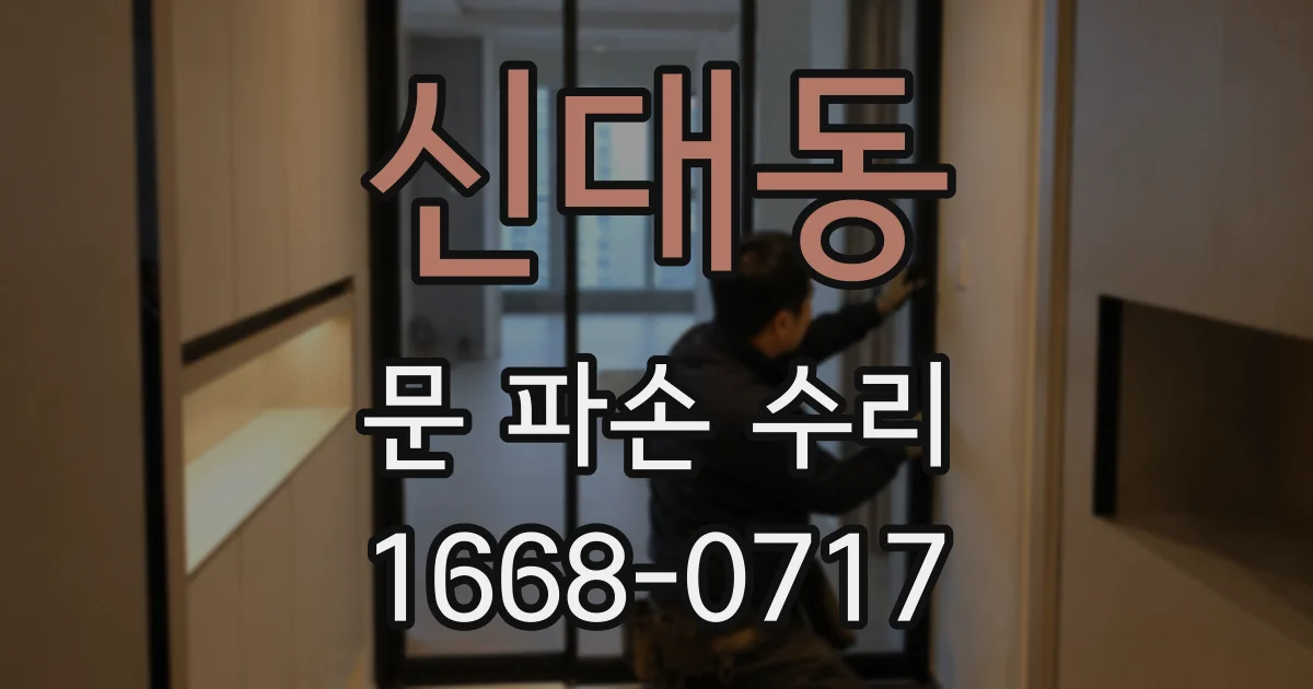 신대동 문 파손 수리