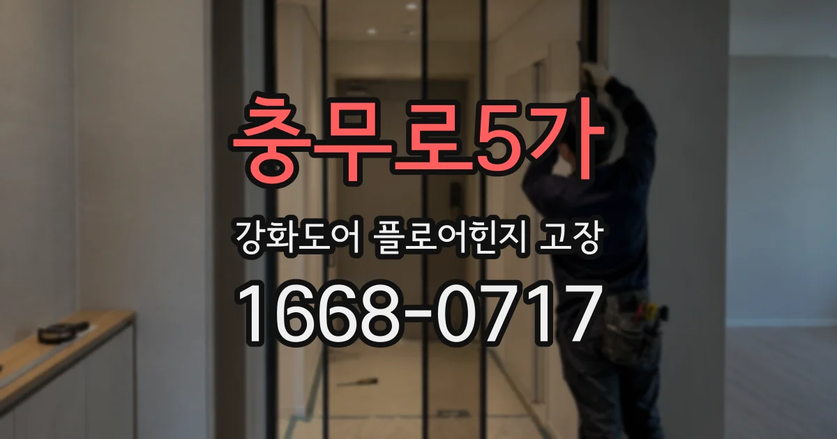 충무로5가 강화도어 플로어힌지 고장