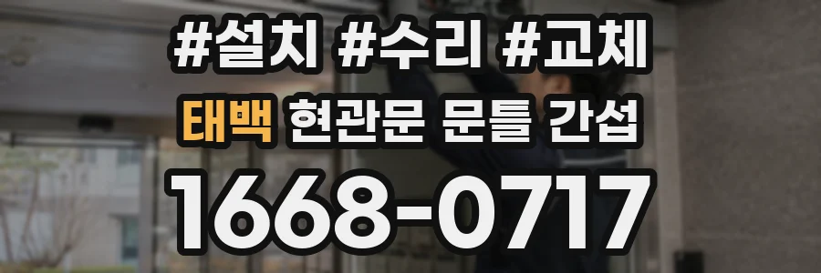 태백 현관문 문틀 간섭