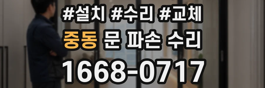중동 문 파손 수리