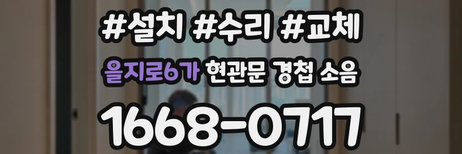 을지로6가 현관문 경첩 소음