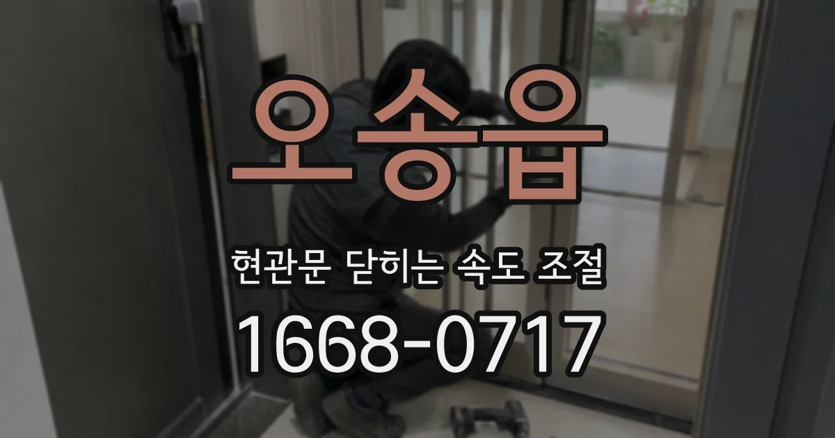 오송읍 현관문 닫히는 속도 조절