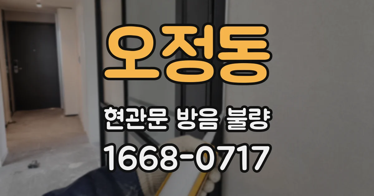 오정동 현관문 방음 불량