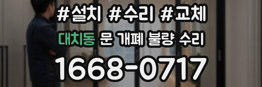 대치동 문 개폐 불량 수리