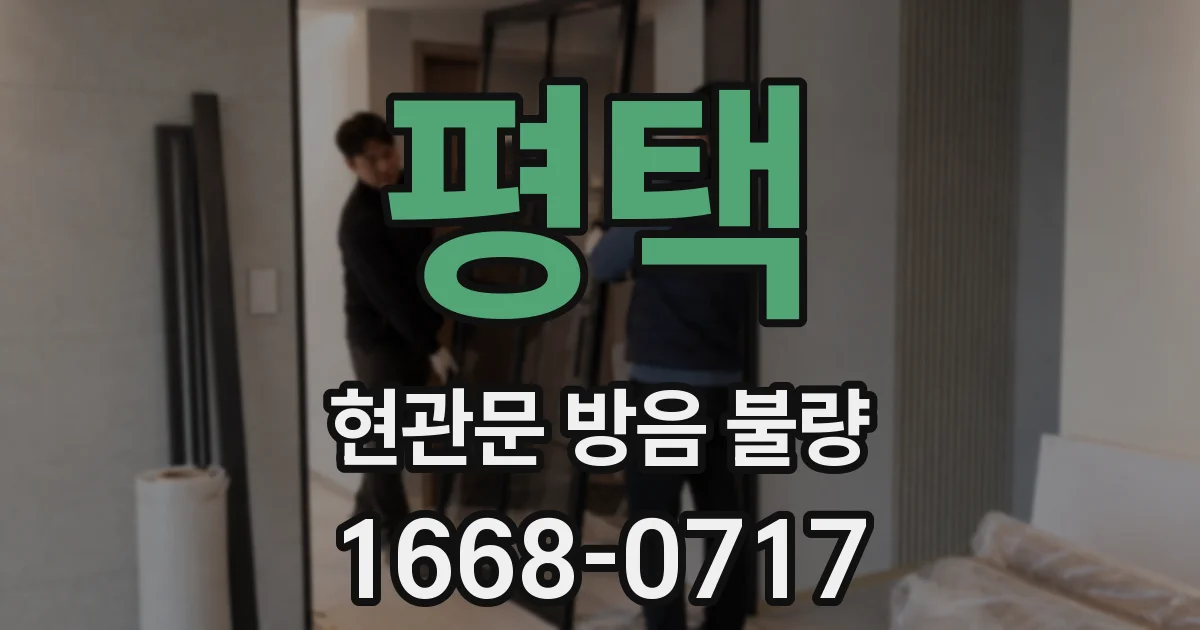 평택 현관문 방음 불량