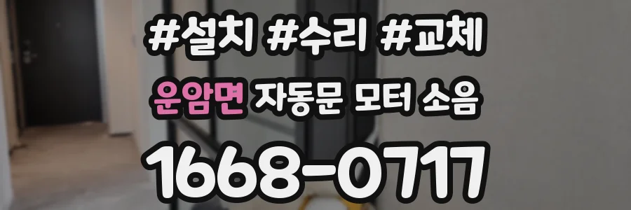 운암면 자동문 모터 소음