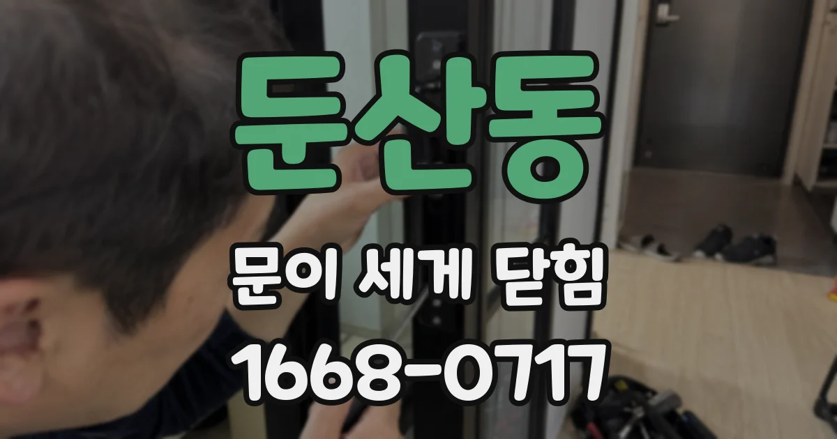 둔산동 문이 세게 닫힘
