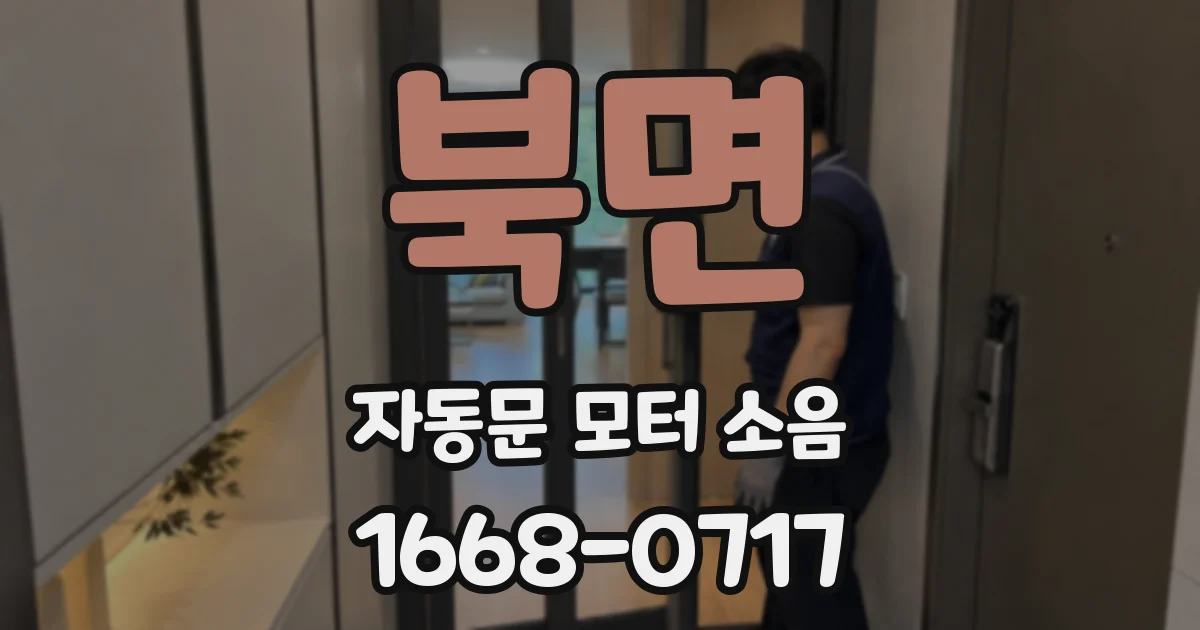 북면 자동문 모터 소음