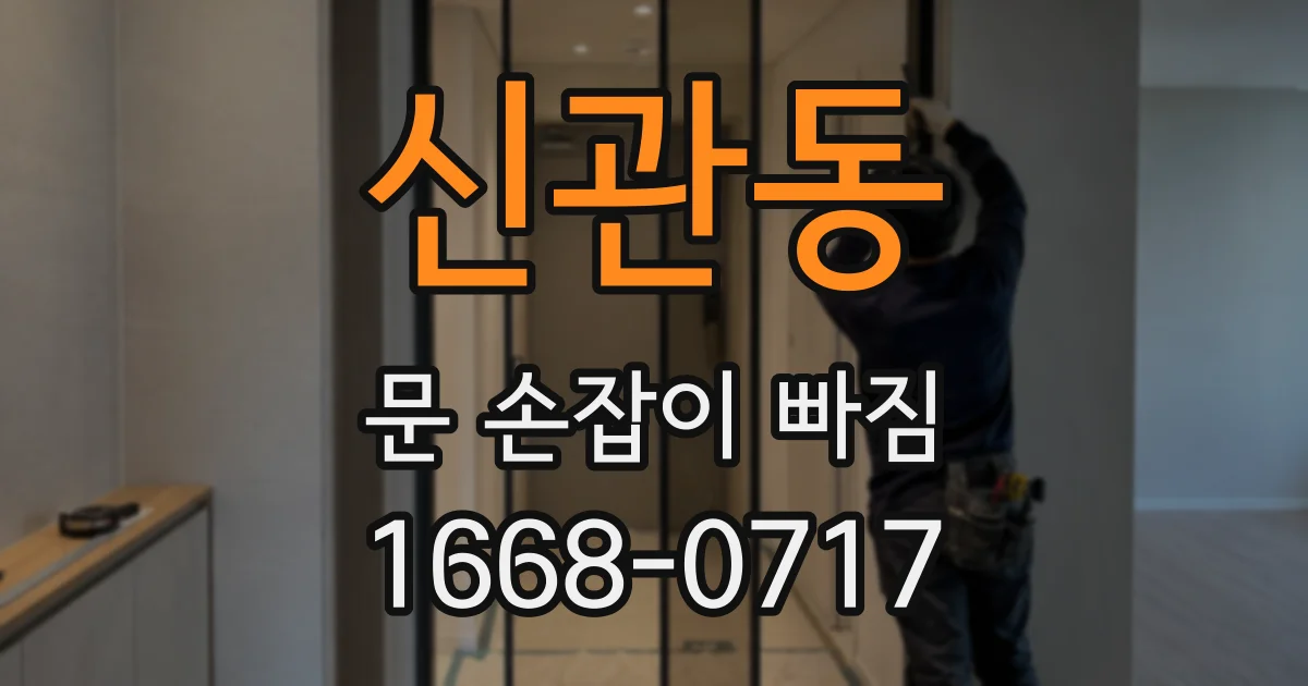 신관동 문 손잡이 빠짐