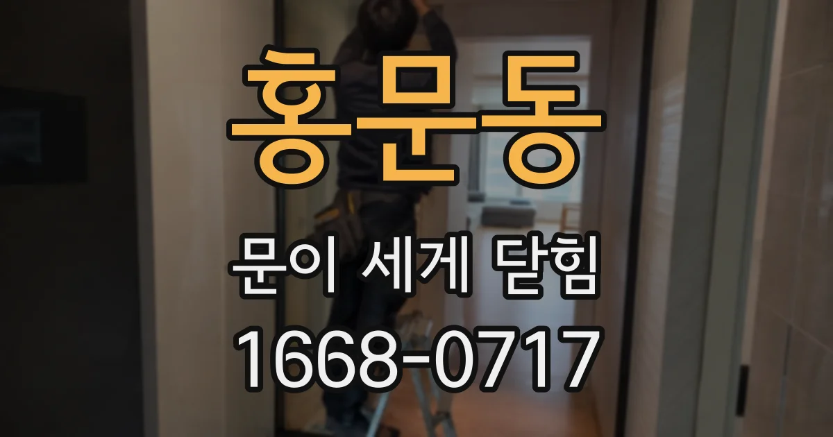 홍문동 문이 세게 닫힘
