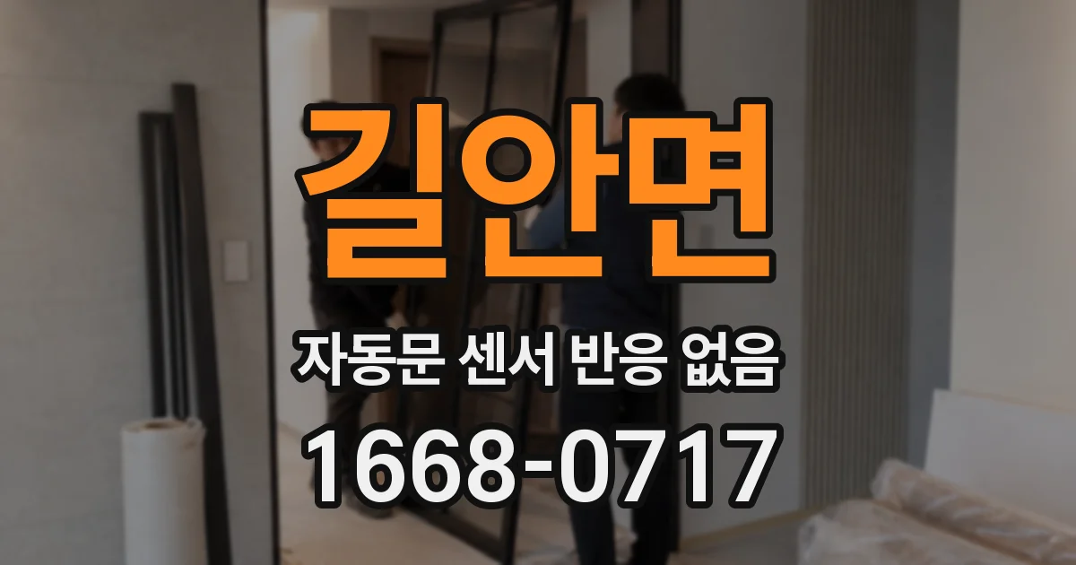 길안면 자동문 센서 반응 없음