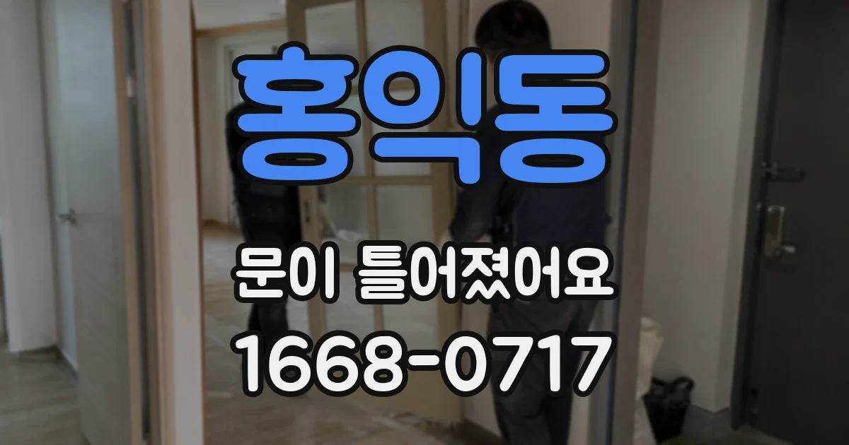 홍익동 문이 틀어졌어요