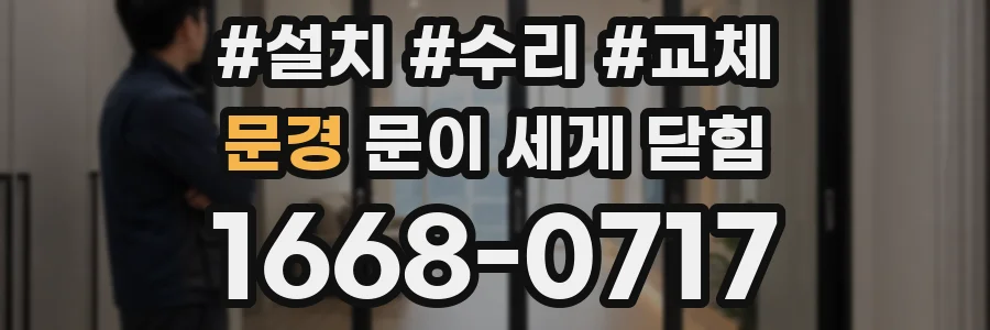 문경 문이 세게 닫힘