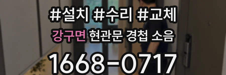 강구면 현관문 경첩 소음