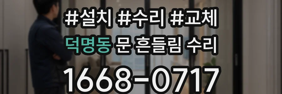 덕명동 문 흔들림 수리