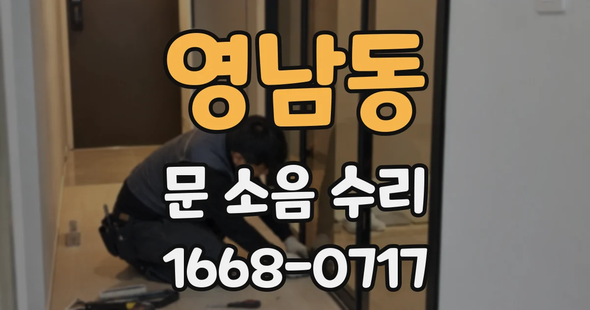 영남동 문 소음 수리
