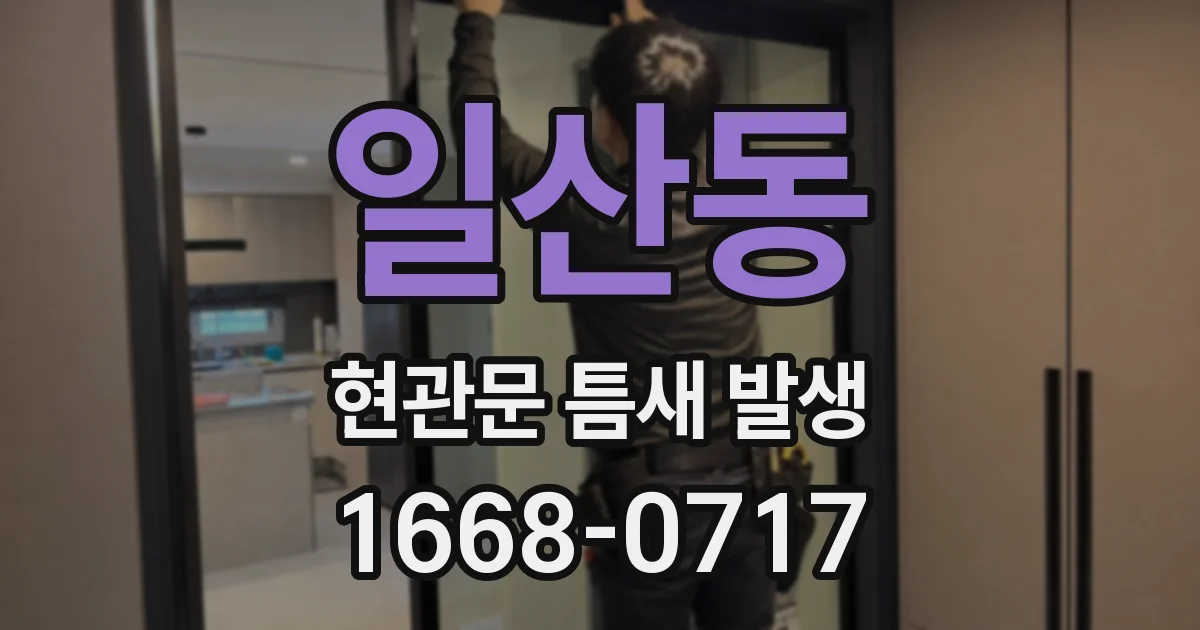 일산동 현관문 틈새 발생