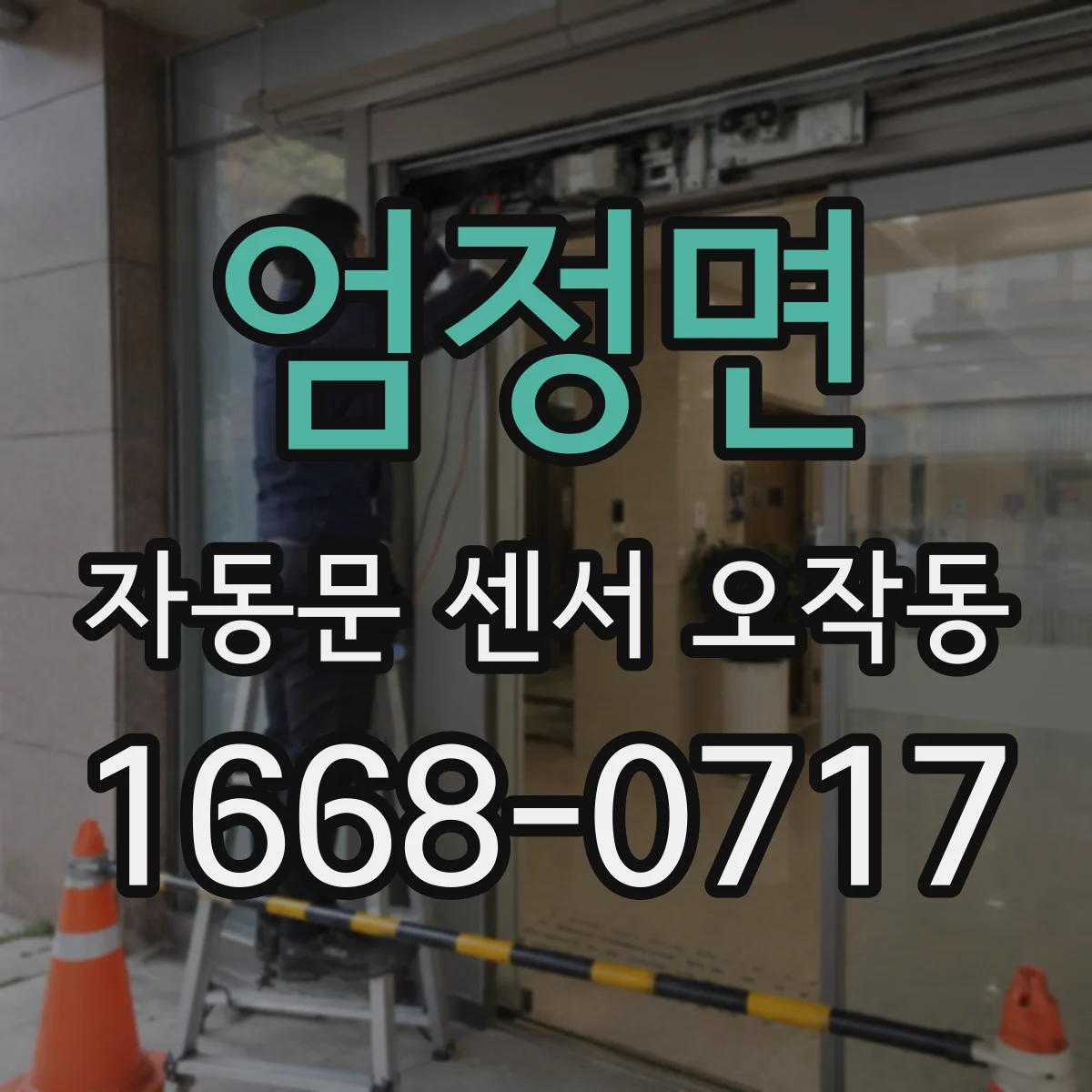 엄정면 자동문 센서 오작동