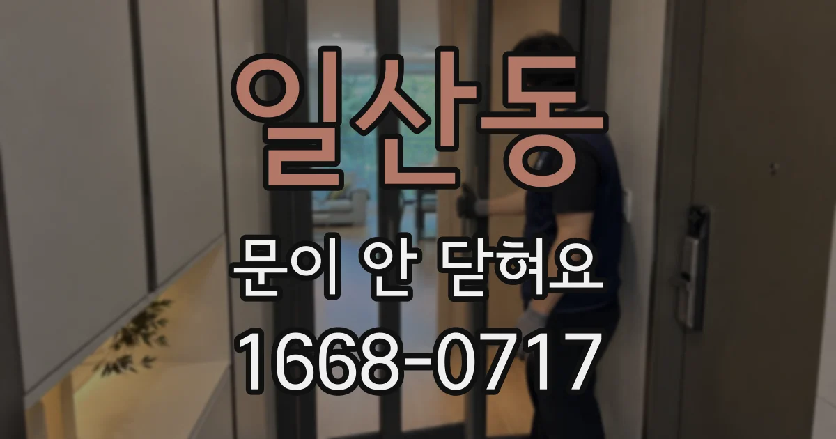 일산동 문이 안 닫혀요