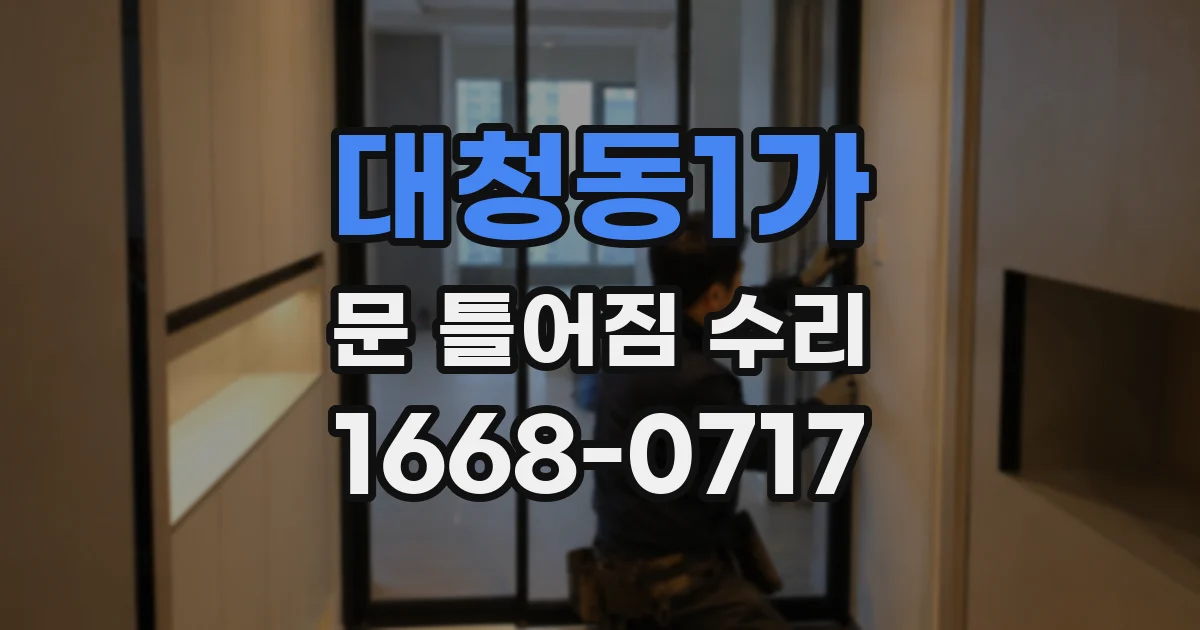 대청동1가 문 틀어짐 수리