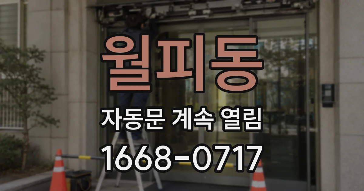 월피동 자동문 계속 열림
