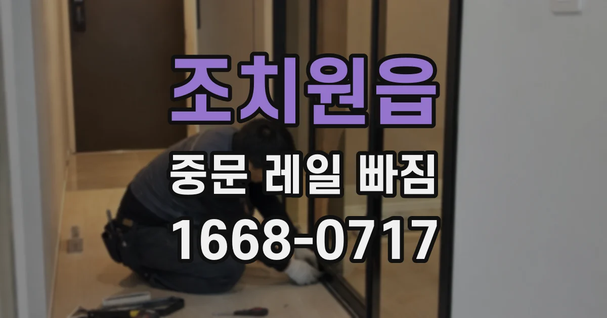 조치원읍 중문 레일 빠짐