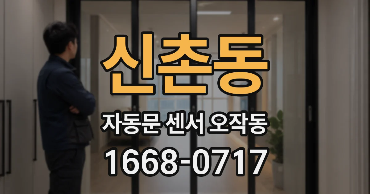 신촌동 자동문 센서 오작동