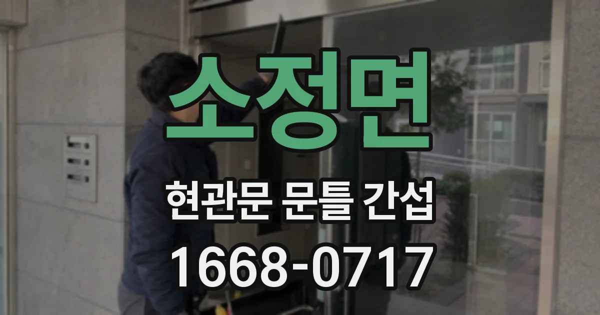 소정면 현관문 문틀 간섭
