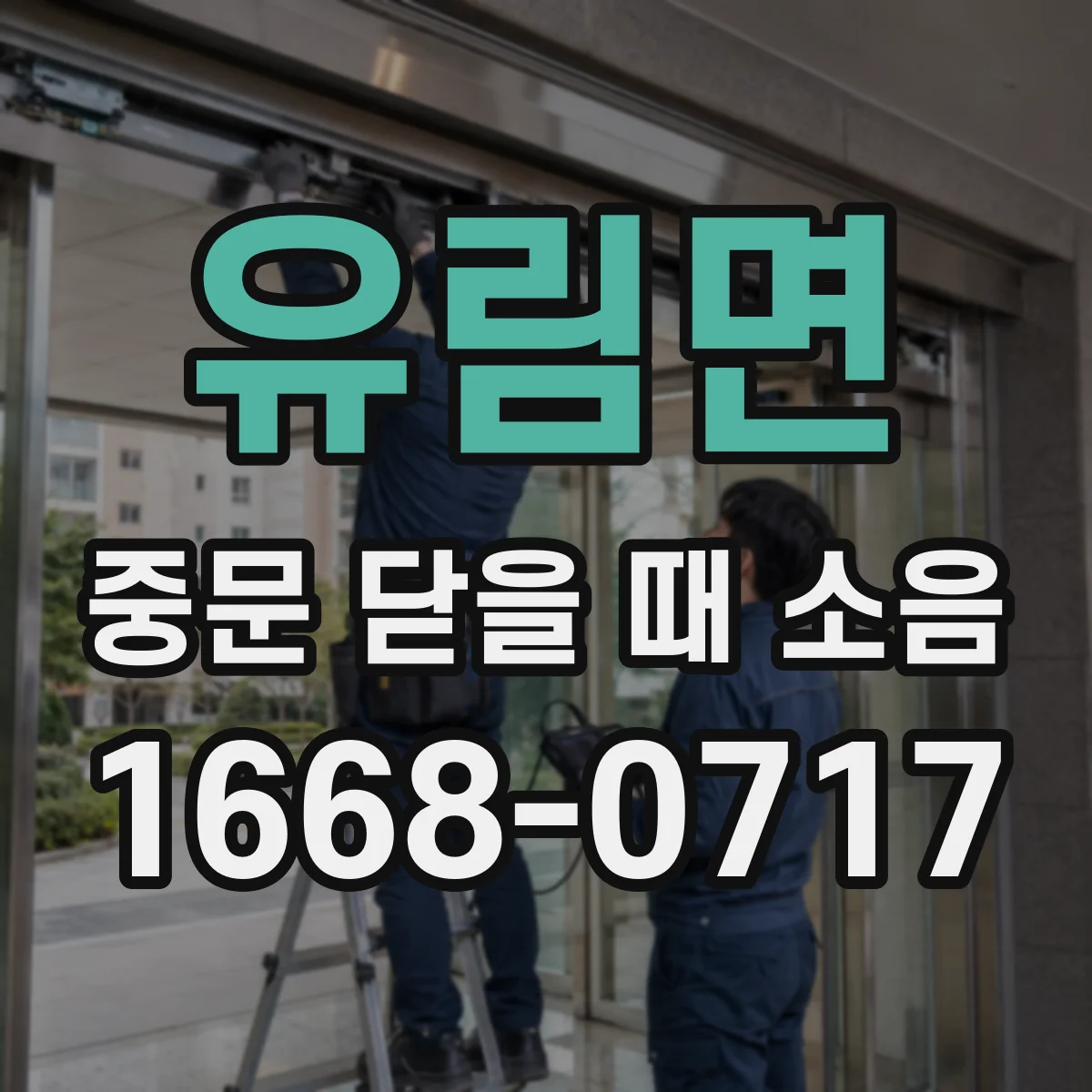 유림면 중문 닫을 때 소음