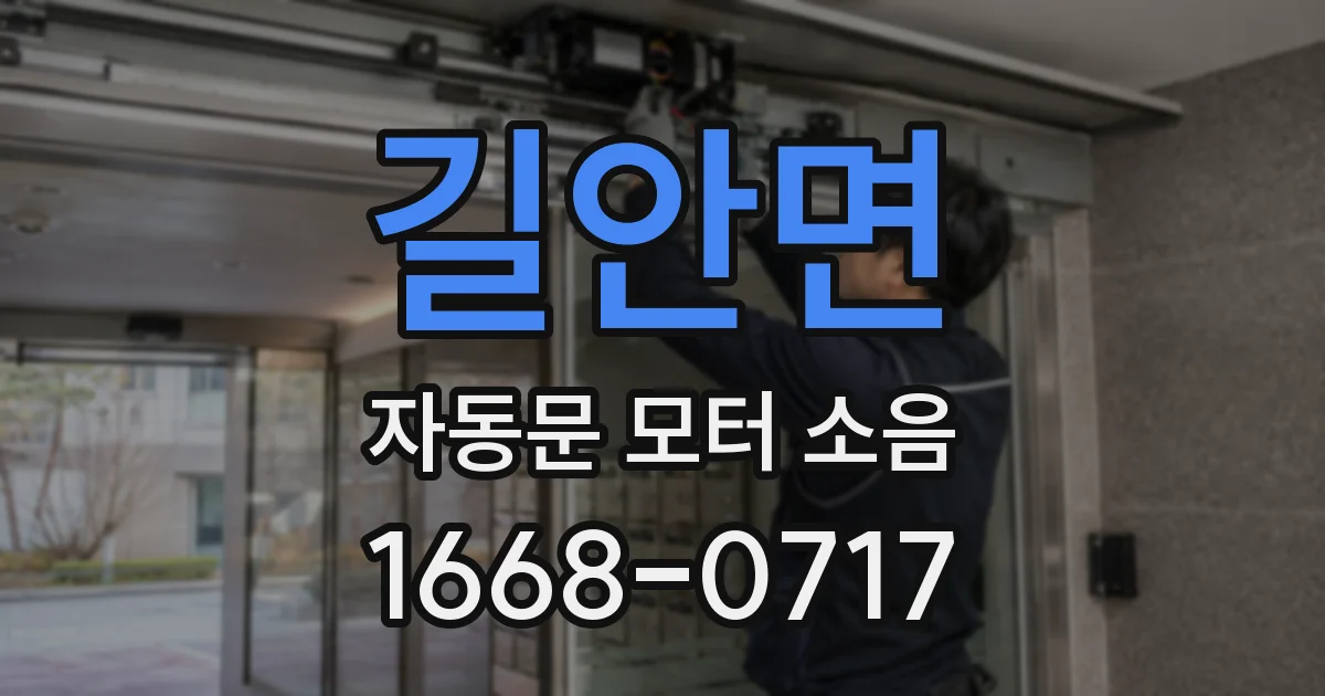 길안면 자동문 모터 소음