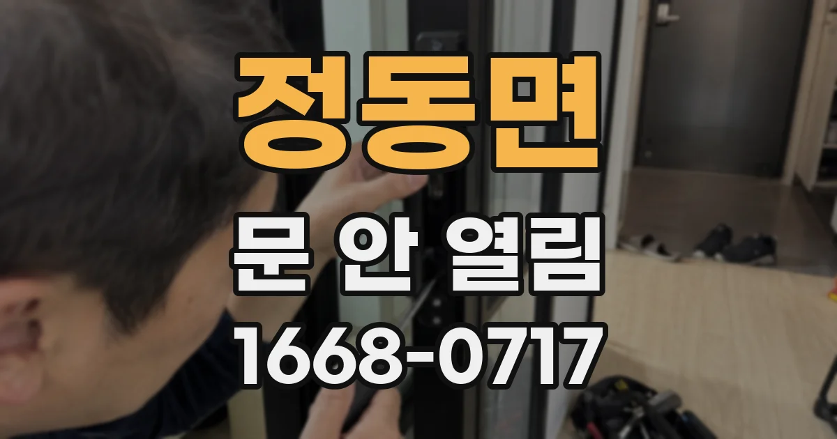 정동면 문 안 열림