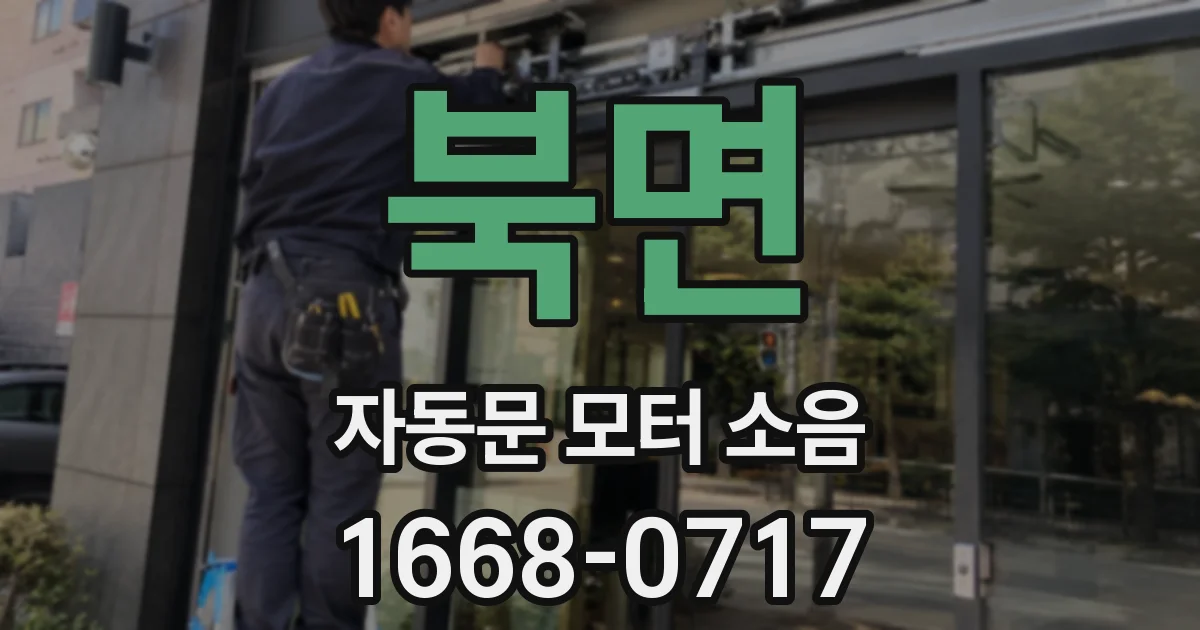 북면 자동문 모터 소음