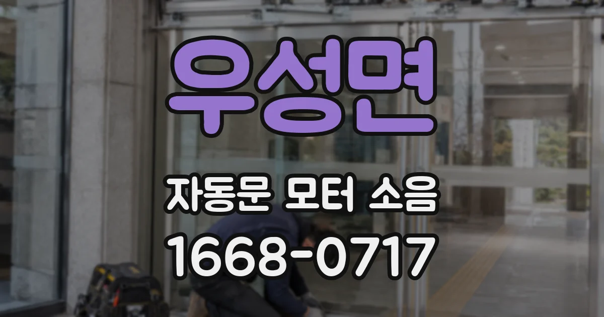 우성면 자동문 모터 소음