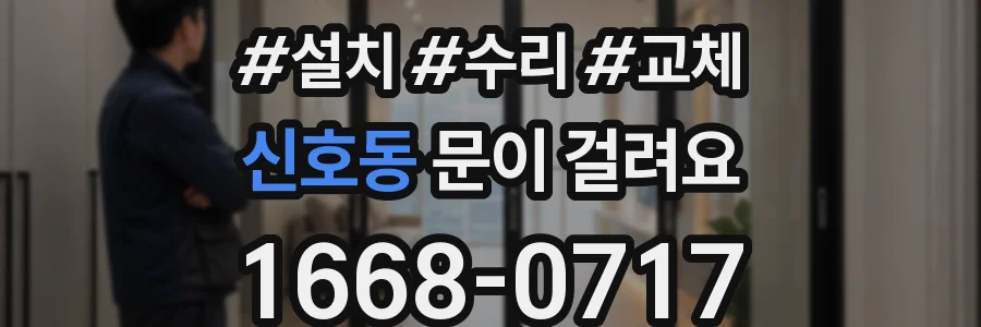 신호동 문이 걸려요