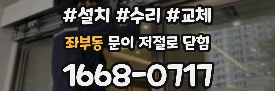 좌부동 문이 저절로 닫힘