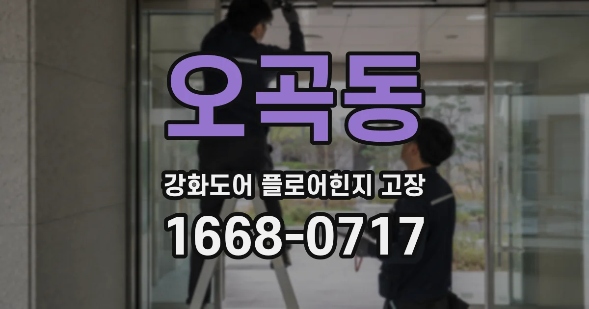 오곡동 강화도어 플로어힌지 고장