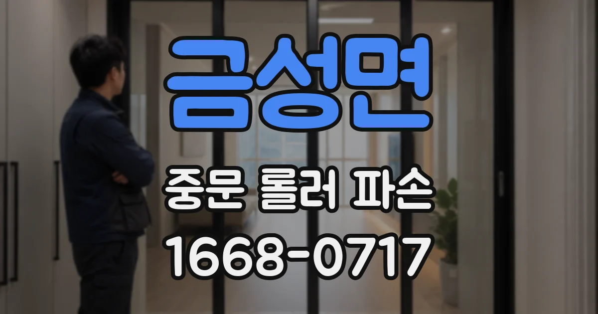 금성면 중문 롤러 파손