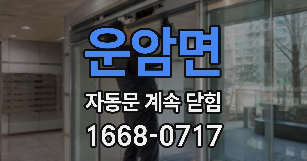 운암면 자동문 계속 닫힘