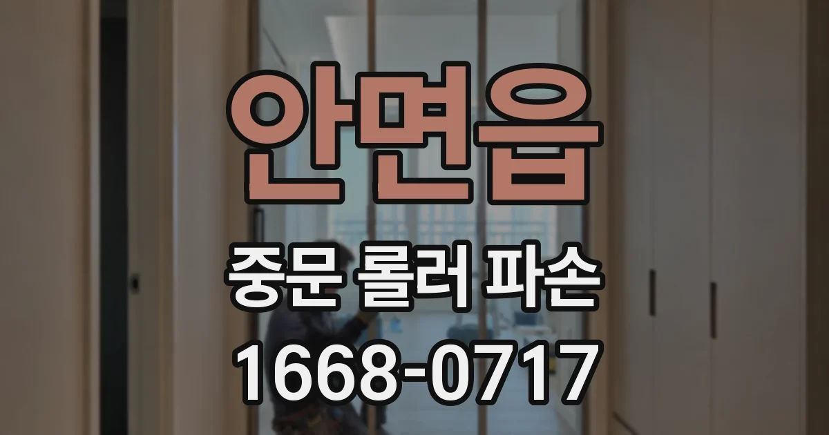안면읍 중문 롤러 파손