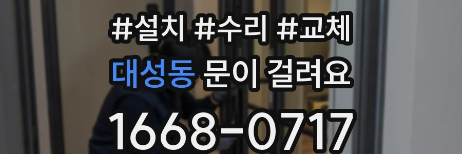 대성동 문이 걸려요